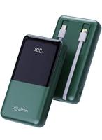  pTron Dynamo Power 20000mAh 22.5W Super Fast Charging, USB Type-C Input Power Bank with Quick Charge & 20W Power Delivery, Built-in Charging Cables, 4 Outputs, Type-C Input/Output Port (Green) 