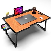 AKDIE Wood Portable Laptop Table (Finish Color - BROWN)