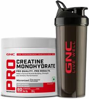 GNC Pro Performance Creatine Monohydrate with Black Shaker - 3000mg Creatine Per Scoop (Location Specific)