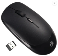 ZEBRONICS ZEB-LEOPARD,2.4GHz Wireless, Nano Receiver, 4 Buttons, Upto 1600 DPI (Black) Wireless Optical Mouse 