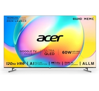 Acer 164 cm (65 inches) Super Series 4K Ultra HD Smart QLED Google TV AR65QDXGU2875AT (Black) 2024 Model