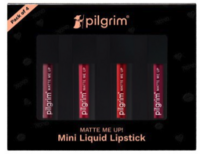 Pilgrim Set Of 4 Matte Me Up Mini Hydrating Liquid Lipstick - 1 ml Each Bold Mistress
