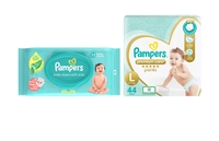 Instamart - Pampers Wipes Lid Singles Off and Premium Care Pants LG Sup Jumbo Combo (location specific)
