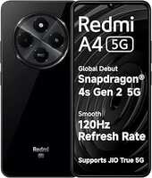 Redmi A4 5G (Starry Black, 4GB RAM, 64GB Storage) | Global Debut SD 4s Gen 2 | Segment Largest 6.88in 120Hz | 50MP Dual Camera | 18W Fast Chargin