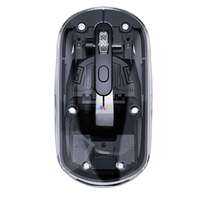 ANT OM140 PRO Ultra Lightweight Transparent Wireless 2.4Gz Bluetooth Mouse with RGB Lighting Rechargeable Battery