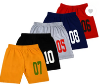 Fasla - Short For Boys Casual Printed, Solid Pure Cotton (Multicolor, Pack of 5) (1-2 Years)