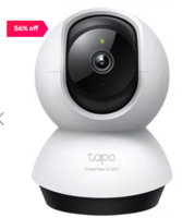TP-LINK Tapo C220 Pan, Tilt Smart AI 2K 4MP QHD 1440p Home Security Wi-Fi Camera (White) TP-LINK