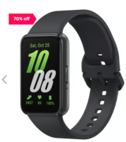 Samsung: Galaxy Fit3 Large AMOLED Display Smartwatch  (Grey) 