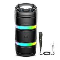 Zepto : pTron Fusion Quad v2 40W Bluetooth Karaoke Party Speaker | RGB Light | 6Hrs Playtime - Satin Black