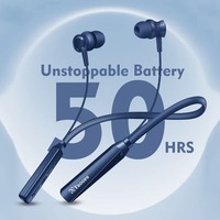 Neckband Bluetooth Earphones with 10mm Drivers,Music 50 Hours Playtime Bluetooth & Wired Headset (Black, In the Ear)