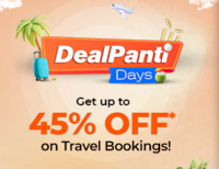 Goibibo Dealpanti Days [till 25 May] - Upto 45% off travel bookings, holidays, holidays and more 
