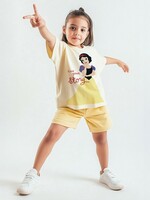 Nauti Nati Girls Disney Princess Bio Finish Graphic Printed Cotton Oversized T-shirt