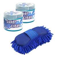 Sulfar Multipurpose Car Sponge Car Cleaning & 2pcs Cleaning Gel for Car AC Vent
