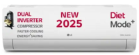 LG 2025 Model AI Convertible 6-in-1 1.5 Ton 3 Star Split AI Dual Inverter with Faster Cooling and Energy Saving