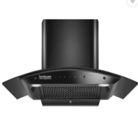 Hindware Smart Appliances Ripple 90 IN Auto Clean - Wall Mounted Black 1350 CMH Chimney