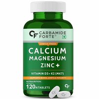 Carbamide Forte Calcium & Vitamin D3 Tablets | Calcium Magnesium Zinc - Bone Health & Joint Support - 120 Tablets
