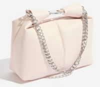 Westside Pink Buckle-Detailed Top Hand Bag