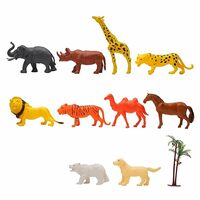 ToyMagic Animal Set 12Pcs - Wild Animal Figures (10 pcs) with Accessories - Educational Playset for Kids, Perfect for Imaginative Play and Learning, Multicolor