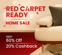 Pepperfry Red Carpet Ready Sale - Up to 60% Off + 20% Cashback on Furniture & Decor + Bank Offers