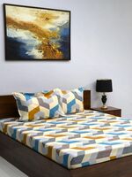 Bombay Dyeing Vista 144 Tc Queen Size Bedsheet With 2 Pillow Covers {Location Specific}