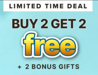 Wow Sale - Buy 2 Get 2 Free + 2 Bonus FREE Gifts on Skincare, Haircare & more 