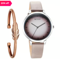 Titan 2716SL01F Purple Stackables Analog Watch with Bracelet for Women