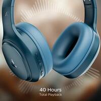 boAt Rockerz 430 w/ Beast Mode(40ms Low Latency),40HRS Playback & 40MM Drivers Bluetooth  (Bold Blue, On the Ear)