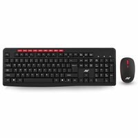 ANT WK200 Nano Wireless Keyboard and Mouse Combo, 2.4 GHz Wireless, Spill-Resistant Design, 9 Multimedia Keys, Upto1600 DPI High Precision, Advanced Optical Sensor for PC Laptops Windows Mac_Black