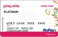 PinePerks RuPay Gift Card - 1.25% off or 5% SBI Cashback Credit Card