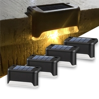  Btag Sun-Powered Deck Light, Rechargeable Waterproof LED Sun-Powered Lights for Stairs, Step, Fence, Railing, Yard with Ip65 Protection with Wide Angle Lighting Pack of 4 