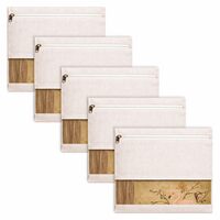 EIGHTIZ - Saree Covers for Wardrobe Transparent Clothes Storage Bags (Pack of 5)