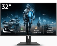 amazon basics Ultra Slim 32 inch Full High Definition 165Hz Gaming Monitor | 5 ms | Frameless Design | Resolution 1920 * 1080 | VA Panel, Without Speaker, DP+HDMI*2| 16.7 M | 6 ECO Modes (Black)