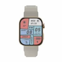 NUMBER Talkfit Pro 1.85" HD Display BT Calling Metal Frame with Rotating Crown AOD Smartwatch, Beige