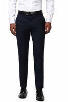 Peter England Men Mid Rise Work Slim Fit Utility Pants 