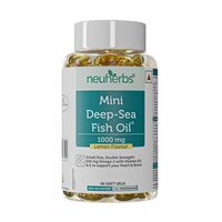 Neuherbs Mini Deep Sea Fish Oil Omega 3 Capsule 1000Mg- 60 Softgels for Men & Women [Apply ₹100 Off Coupon]