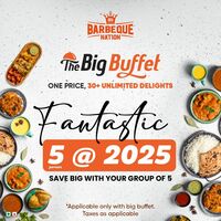 Barbeque Nation offer - Rs.2025 for 5 person 