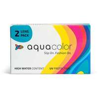 Aquacolor Monthly Disposable Colored Lenses with 0 Power - Amazing Olive - (2 Lens/Box)