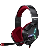 Vertux Blitz HD Audio Gaming Headset | USB Gaming Wired Over-Ear Headphones | Ear Cushions with Flexible Mic | 7.1 Sound Gaming Headphone for Xbox | PS4 | Smartphones PC-Red 