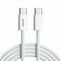 Kratos Type C to Type C Fast Charging Cable 1M Unbreakable Nylon Braided C to C cable fast charging compatible with Samsung Galaxy Series, Realme, Redmi, Vivo,Oppo & type c devices, 480Mbps Data Sync