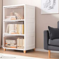 DecoLogy Polypropylene Clothes Organizer (3Pcs, Transparent Single Door)