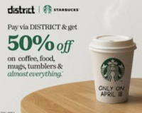 Starbucks 50% off is coming back on 15th June