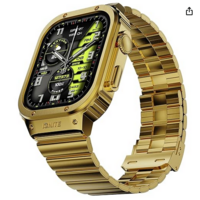 Fire-Boltt Maverick Smartwatch 51.308mm (2.02 inch) IPS Display, Luxury Stainless Steel Look,  (Gold) 