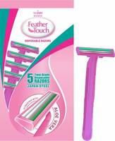 VI-JOHN Feather Touch TwinBlade Shaving Razors With Lubricating AloeVera Strip One Set, Women  (Pack of 5)