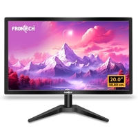 FRONTECH 20 Inch HD LED Monitor | Refresh Rate 60 Hz, 1600 x 900 Pixels | Wall Mountable Slim & Stylish Design with 16.7M Colors | HDMI & VGA Ports, Built-in Power Supply (MON-0054,Black)
