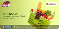 Bigbasket × Tata HDFC Neucards | Get 10% instant discount up to ₹250 on Min Order ₹999 [+ more in description]