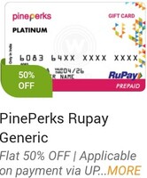 Woohoo rupay generic gc at 50% discount on 10Rs