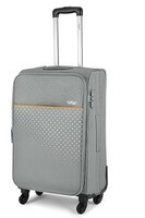 Safari Prisma Neo 67Cm Medium Checkin Trolley Bag Poyester Expandable Soft Luggage, 4 Wheels 360 Degree Wheeling, Travel Bag, Suitcase for Travel, Trolley Bags for Travel Medium Size, Grey