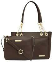 Bagsy Malone Tote Bag -Set of 2 | Handcrafted Side Tote Bag and Handbag for Office and College (Roasted Brown)