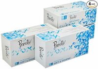 Amazon Brand - Presto! Premium 3 Ply Facial Tissues Box | 400 Pulls | 100 Pulls X 4 Cartons | Soft And Highly Absorbent | 100% Natural Virgin Cellulose Fiber