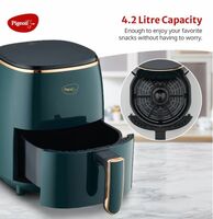 Pigeon Healthifry Digital with 360 High Speed Air Circulation Technology 1200 W with Non-Stick Basket - Green Air Fryer  (4.2 L)